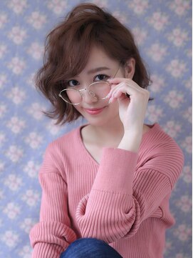 ラ ブレス 大阪梅田(LaBless) ラフさと甘さが可愛い☆小顔ボブ☆グレージュ