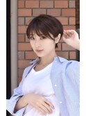大人可愛いひし形ハンサムショートボブ前下がり
