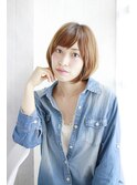 斜めバングデザインカラーシルキーベージュグレージュカラー/025