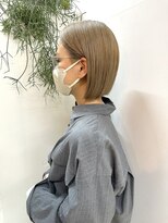 ミィ 表参道(mee.)&nbsp;斜めバンク/グレージュカラー/デザインカラー/シルキーベージュ