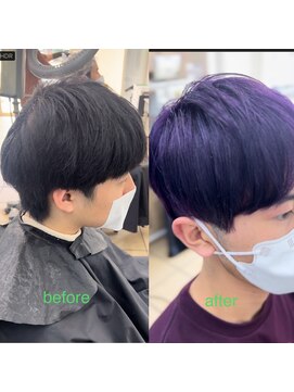 シャルティア(SHALLTIA) メンズビフォーアフター【山口県メンズハイトーンカラー】