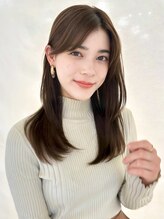 ラボヌールヘアー シェリ 久喜店(La Bonheur hair cheri) つや髪レイヤー/くびレイヤーエモージュグレーベージュカラー