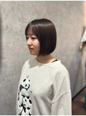 艶感大人ショートボブ×髪質改善ケアカラー/トリートメント