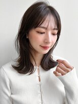 美髪大人可愛いシースルーバング小顔カット似合わせカット