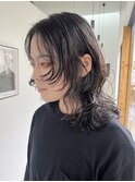 ウェット質感のナチュラルウルフ