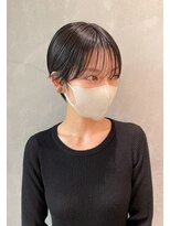 ヨーク(YOKE)&nbsp;大人ショートヘアハンサムショートボブ黒髪暗髪20代30代40代