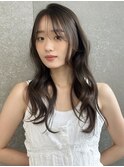 くびれヘア/顔周り/韓国/レイヤーカット/黒髪/ロング/前髪/大宮