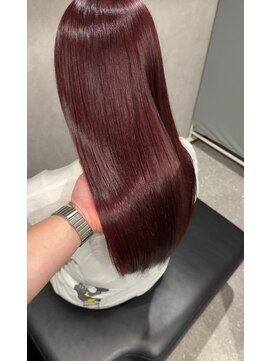 髪質改善×ボルドーカラー