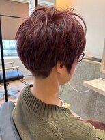 ブロッサム 上尾店(Blossom) 冬の大人可愛い◎白髪ボカシ丸みショート×ピンク