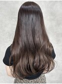 黒髪クラゲヘアーオリーブグレー小顔ココアベージュ