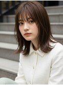 30代40代50代絶壁解消ひし形小顔前下がりミディアムボブ【越谷】