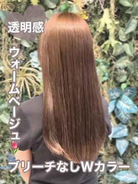 ロックス バイ マグ 松本(rocks BY MAG) 10代20代イエベブリーチ無しダブルカラー透明感ウォームベージュ