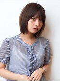 銀座大人可愛いひし形小顔ナチュラルワンカールボブくすみカラー