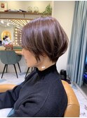 【石田勇士郎】デザインカラー厚めバングローライトスリークボブ
