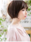 ★シアーグレージュくすみカラーぱっつんボブ20代30代40代★7