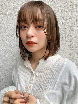 エムクランメイクス 原宿 表参道(m.clan MAKE'S) 内巻きボブ透明感カラーブリーチなしオリーブベージュ小顔カット