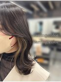 イヤリングカラー　鎖骨ミディアム　ミルクティーベージュ 学割