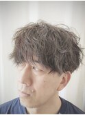 メンズスタイル/グレージュカラー/マッシュパーマ/30代40代50代