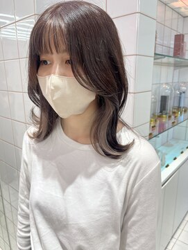 ロンドルーチェ 心斎橋(Lond luce) ダークアッシュ/ミディアムレイヤーカット［髪質改善/縮毛矯正］