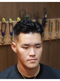 <理容室><バーバー>ショートバックパーマ