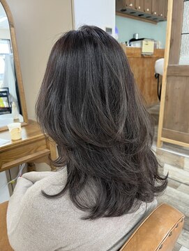 クート アンド シー 東川口(kuto and C) セミロングレイヤー×イルミナグレージュ