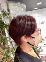 ヘアーアンドメイク ビス(HAIR&MAKE bis) ハンサムショート　ピンクブラウン【立川/ZESTbis/水島佑美子】