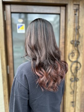 ヘアー ビジン(Hair Bijin) 裾カラーピンク