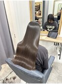 大人可愛い大人美人髪質改善カラーアッシュグレーベージュロング