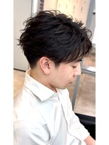 メンズフィール 南森町(MENS FEEL) ●スペインカール/スパイキーショート/ブルーブラック/南森町