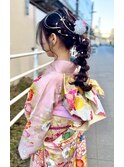 成人式編み下ろしヘア