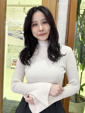 マアム ジー 明大前店(ma'am Zee) ロングレイヤー×ダークブラウン