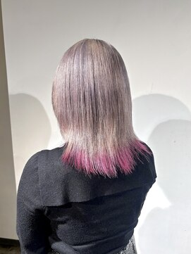 ザ オーダー(THE ORDER) グレージュ エンドグラデーションピンク 裾カラー デザイン