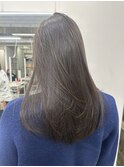 韓国顔まわりレイヤーカットグレージュオリーブベージュブラウン