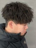 奈良men's強め縦落ちツイストスパイラルパーマショートマッシュ