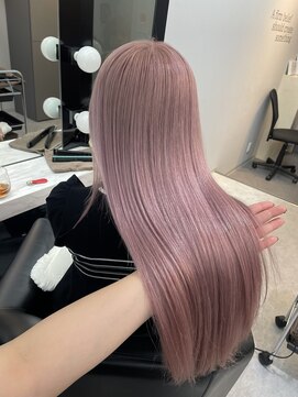 ブロンド(Blonde) ホワイトピンク/髪質改善/酸性ストレート/ブリーチカラー