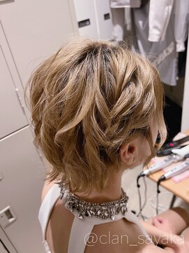 ヘア サロン クラン 東心斎橋店(hair salon clan) ねじりハーフツイン/心斎橋ヘアセット
