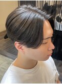 流れる縮毛矯正×センターパート