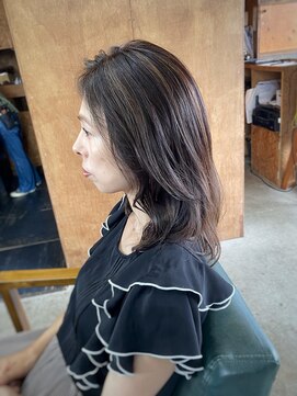 【山本智文】脱白髪染めハイライトレイヤーカット
