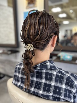 ヘアーララプラス(HAIR lala＋) ミディアムヘア編みおろし＊*