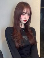レア 新越谷(LEA) 色気ロングレイヤー × ボルドーブラウン