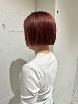 ピリ(pili)&nbsp;切りっぱなしボブ　×　ピンクバイオレットカラー