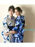 【浴衣二人割☆お得キャンペーン】お1人あたり着付け＋セット ￥10450→￥7900