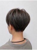 60代ショート後ろ襟足ギザギザ