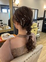 ラポール 蟹江(RAPPORT)&nbsp;【結婚式】ルーズ編み込みで上品小顔見せ