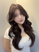 リー 梅田(Lee) arisa/ブリーチなしWカラー/レイヤーカット×ブラウン/韓国風