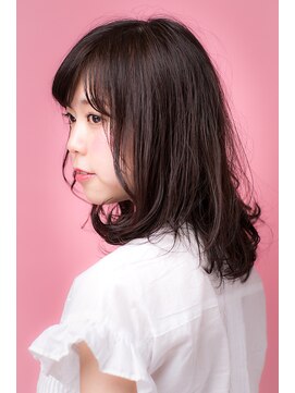 ソア 武蔵小杉(SOAR) ブルージュカラー黒髪斜めバングひし形似合わせカットマッシュ