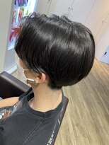 エヌプラス(N+)&nbsp;刈り上げセンターパートサーフカールブルーブラッフェザーパーマ