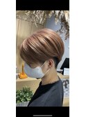 メンズハイトーン×ピンクベージュ