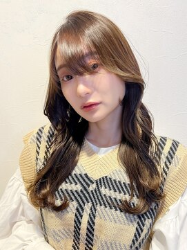 ロンド ストラーダ 心斎橋(Lond strada) 韓国前髪顔周りロング×デザインカラー[心斎橋/髪質改善]