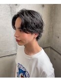 波巻束感ショートハイライトツーブロックマッシュ